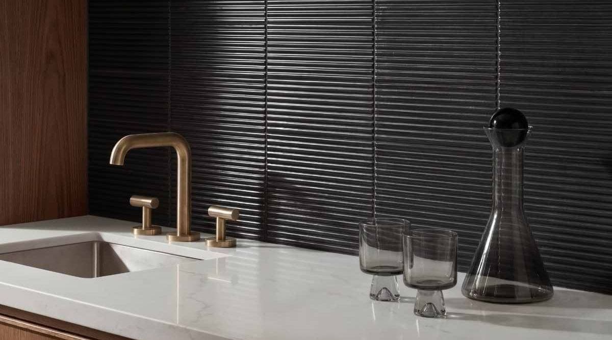 リアルタイルプレート　300x500x25(mm) TileBar: Zeal Linear 3D Gunmetal Gray 3D Linear 1348404 | Material