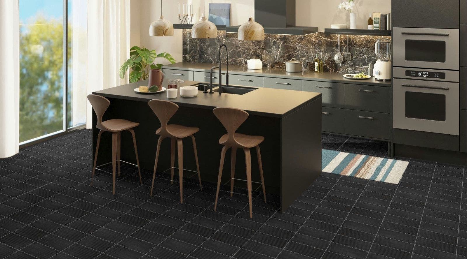 リアルタイルプレート　300x500x25(mm) TileBar: Zeal Linear 3D Gunmetal Gray 3D Linear 1348404 | Material