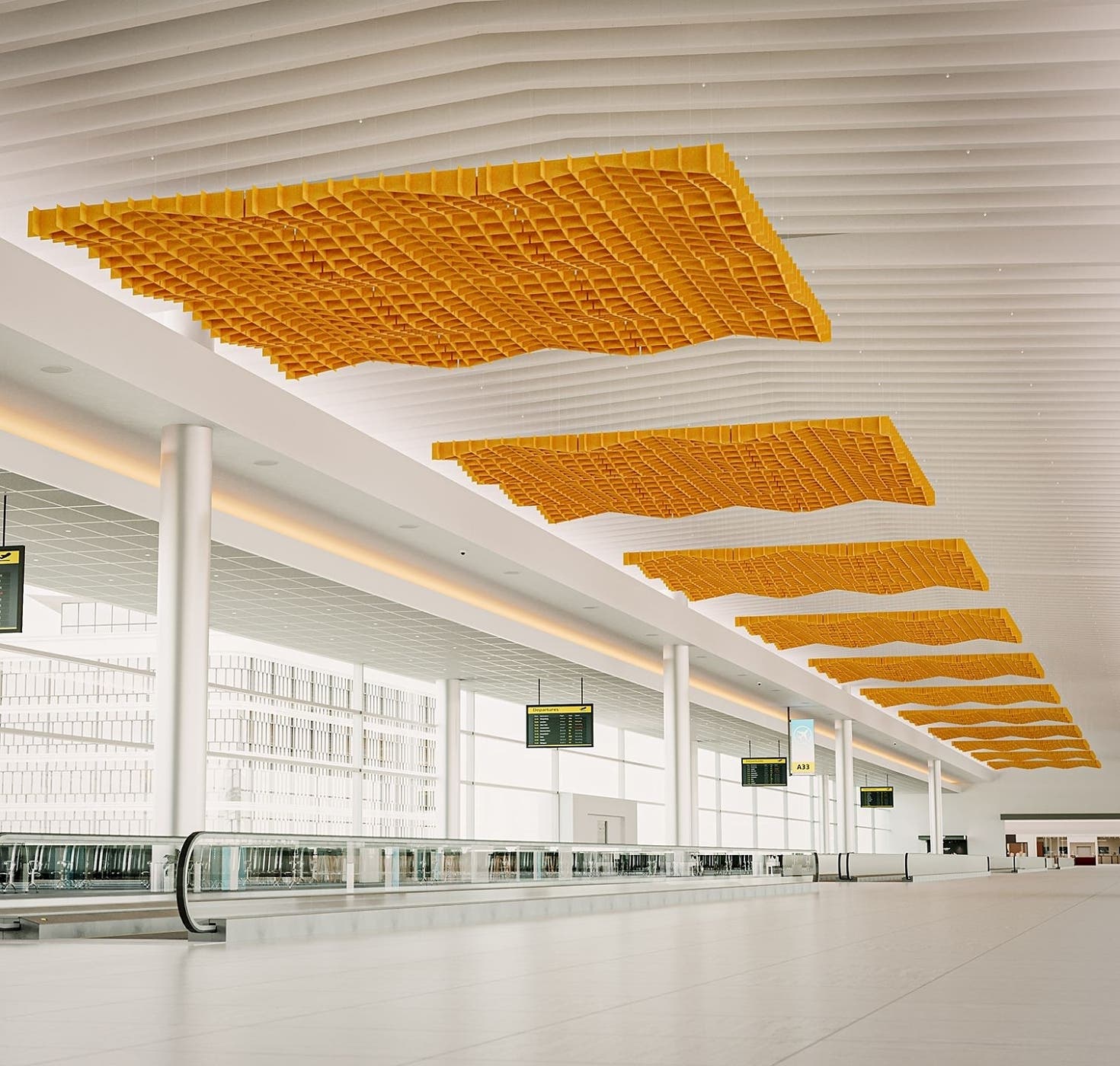 Acoufelt: Interlace, Network Ceiling Clouds 2821719 | Material Bank