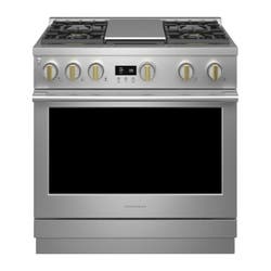 Monogram 36 Inch All Gas Professional Range with 4 Burners an Griddle