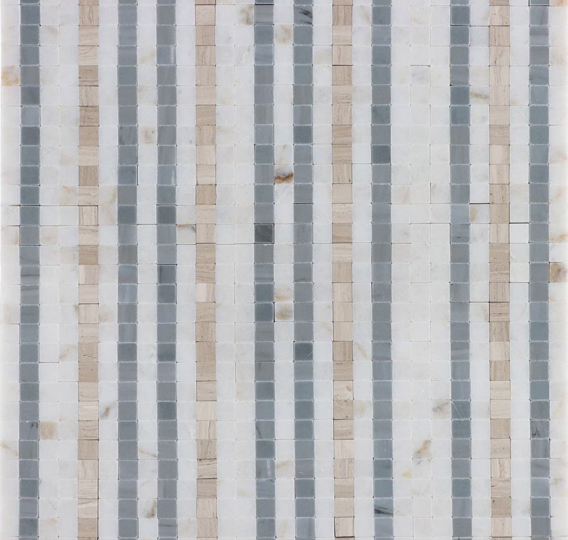 TileBar: Microsaic Lines Cloud Gray 1568945 | Material Bank