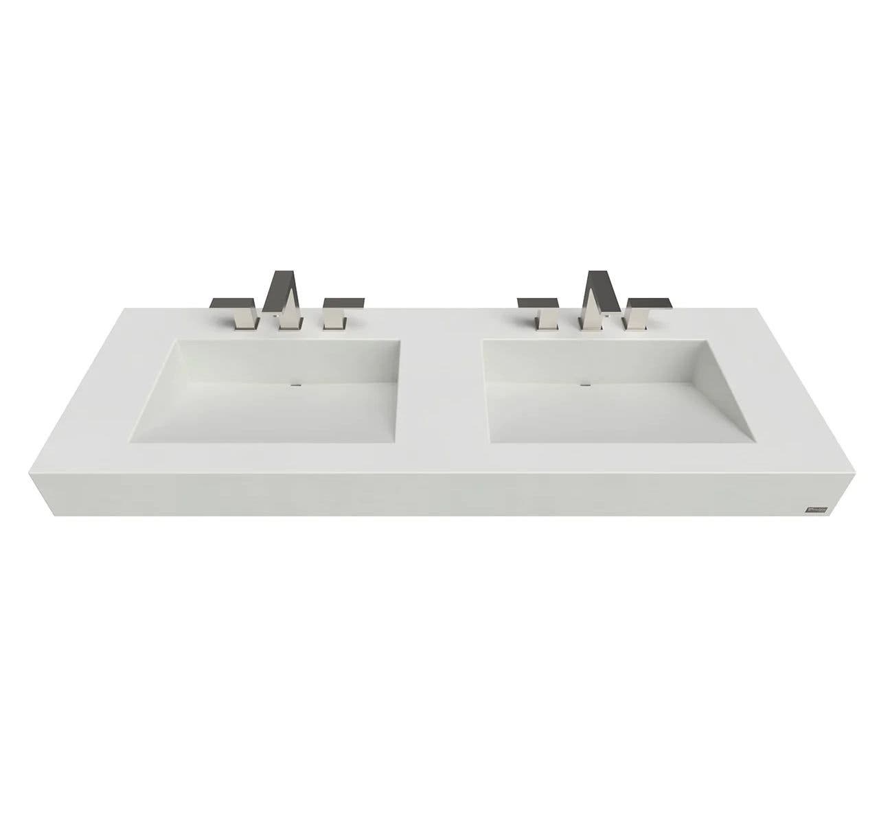 Trueform Concrete: 60 in ADA Floating Concrete Doubl 1858290 | Material ...