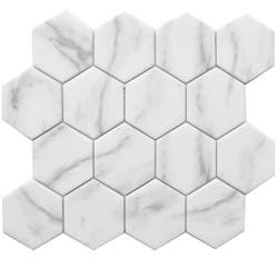 Enameled Glass Hexagon Mosaic