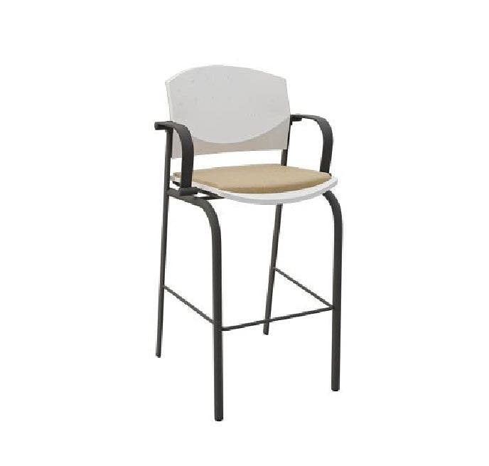 Dauphin: Eddy 4 Post Bar Stool Arm, Upholstered Seat 2152805 | Material ...