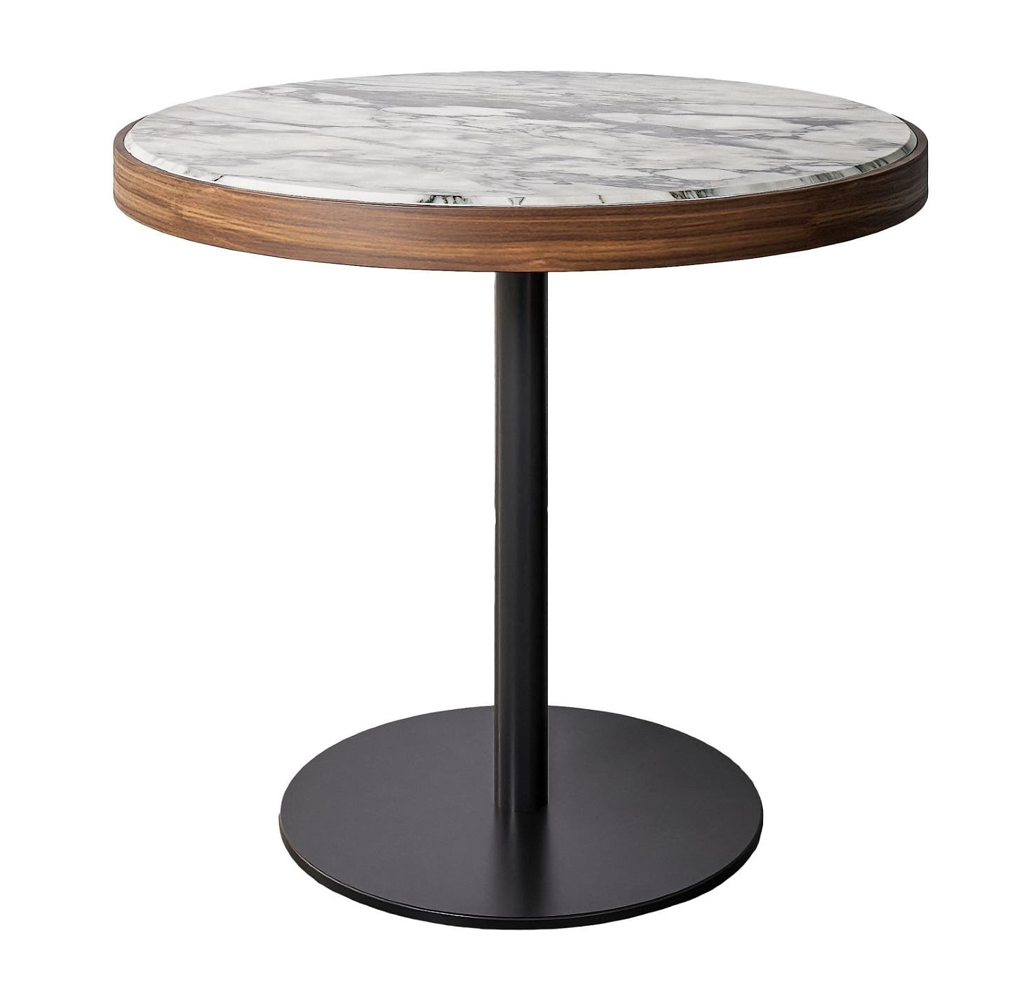 Hugo & Hoby: Stone & Wood Pedestal Table 2608995 | Material Bank