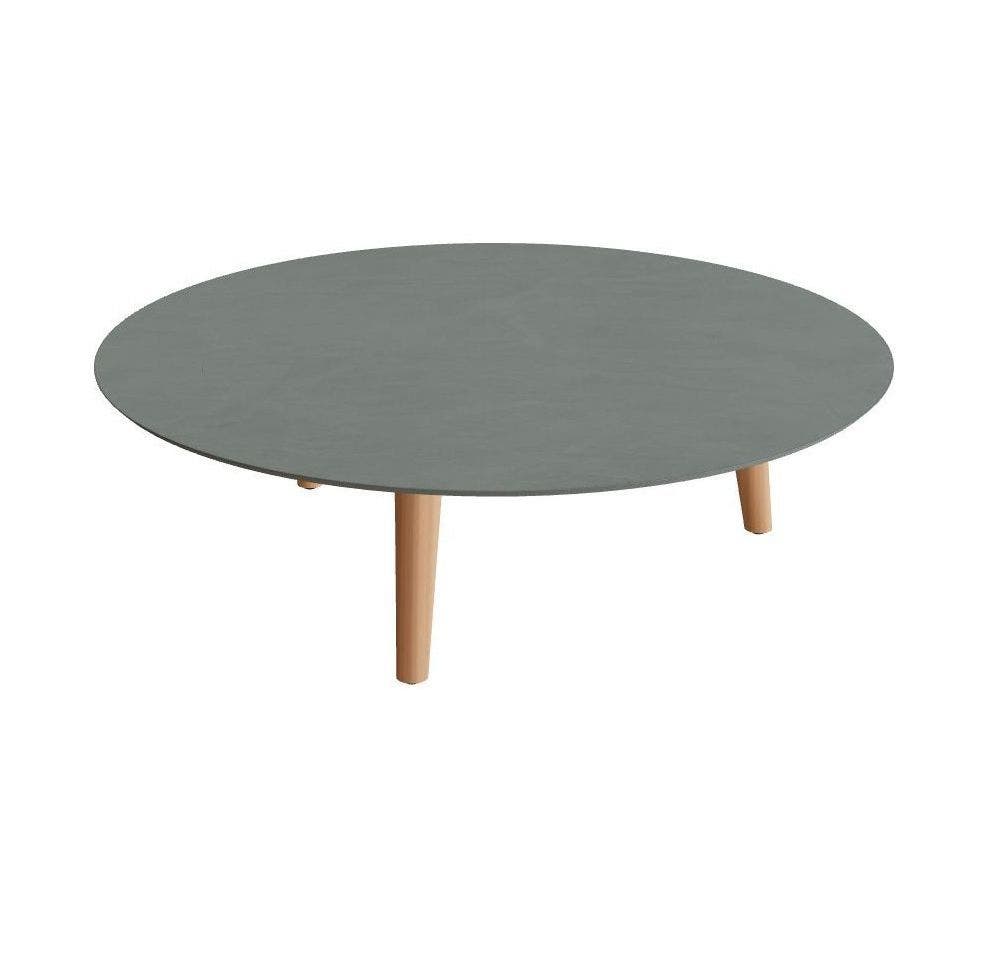 Styletto Low Lounge Table Ø120cm Teak Legs & Ceramic Top | Material Bank
